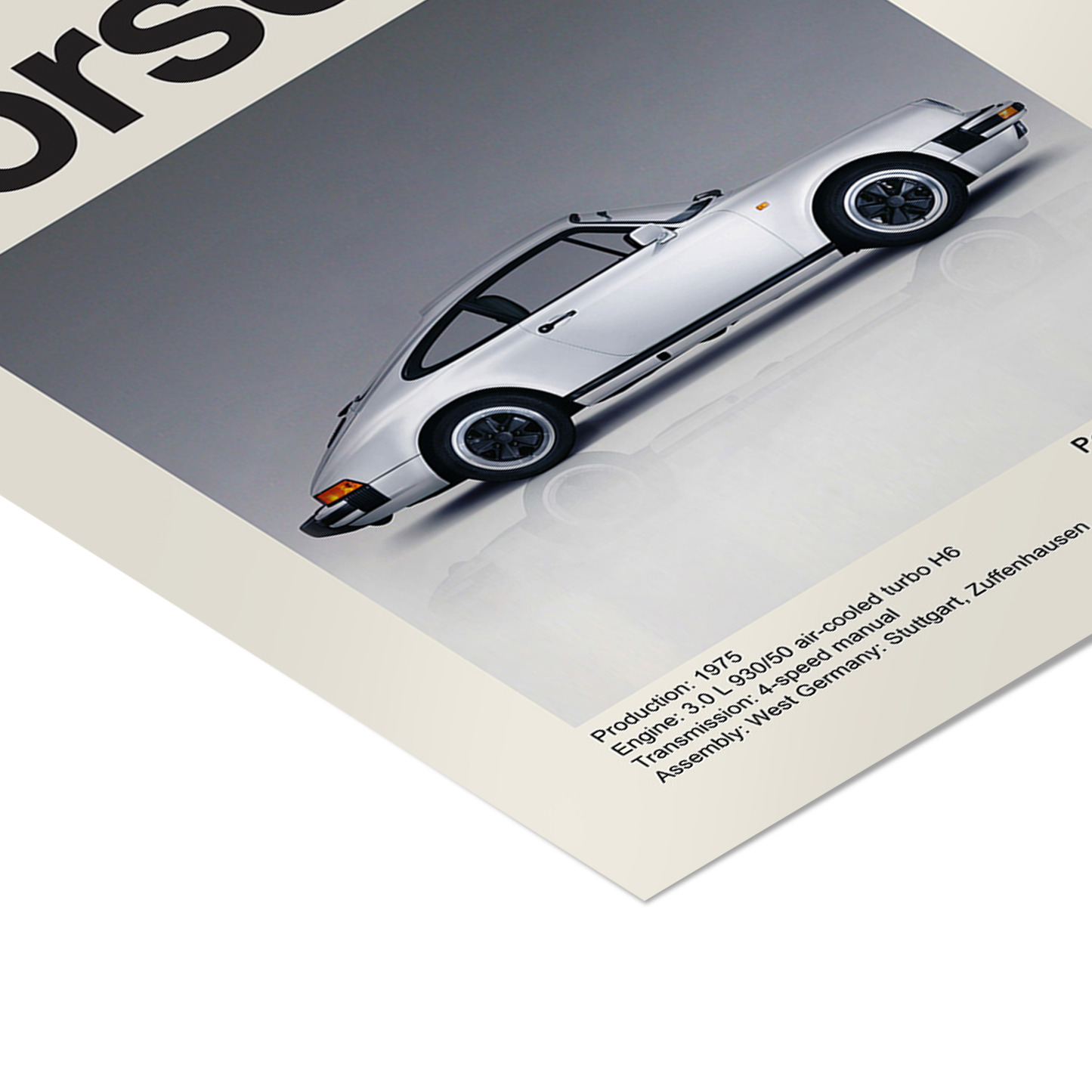 Classic Porsche 911 Turbo 930 Poster