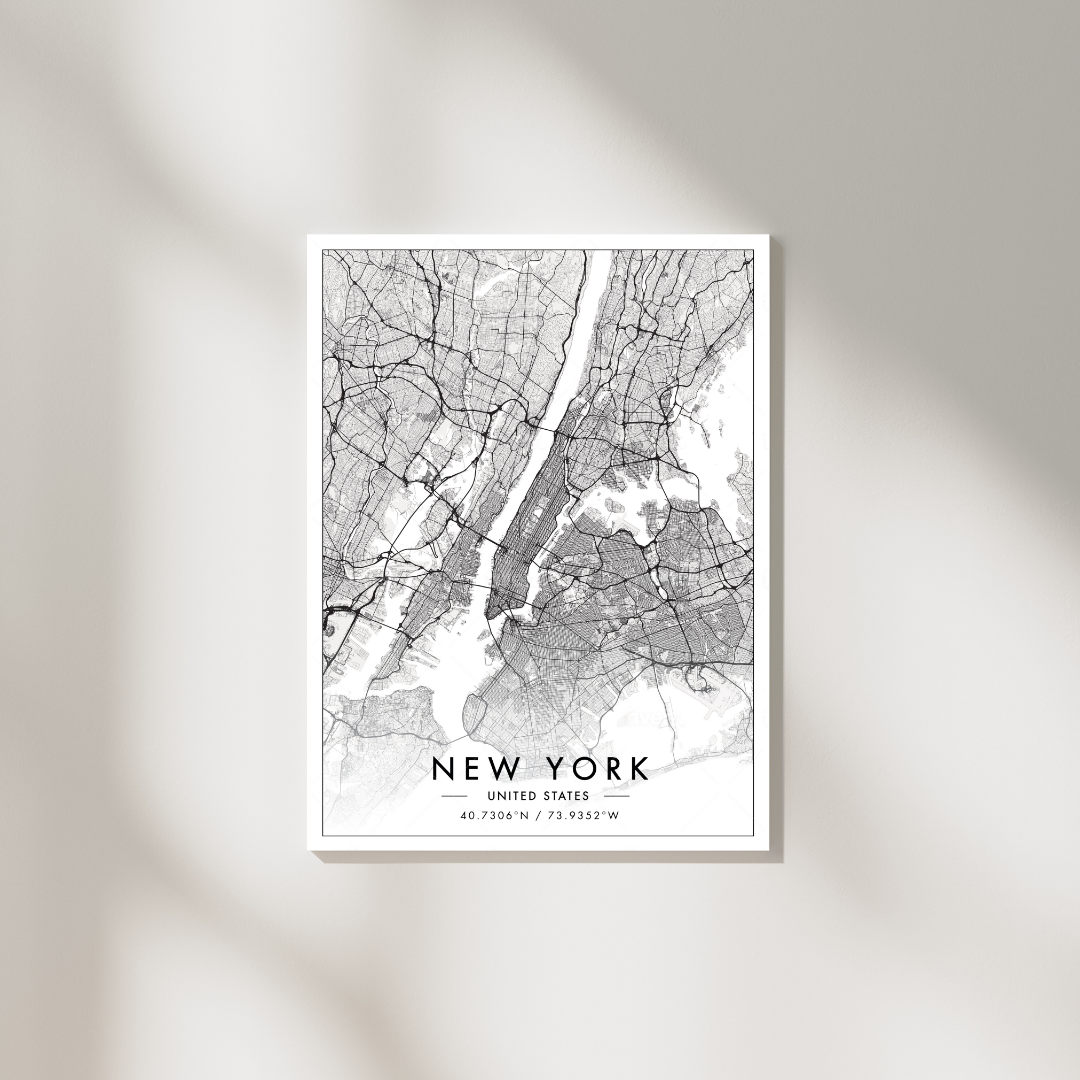 New York City Map Poster