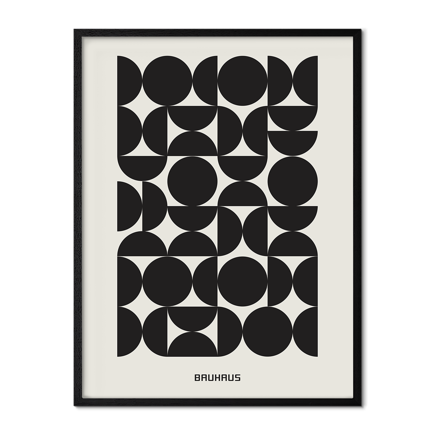 Bauhaus Black Geometry Poster