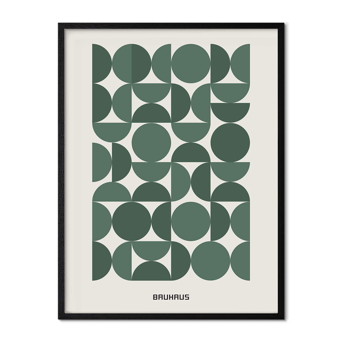 Bauhaus Green Geometry Poster