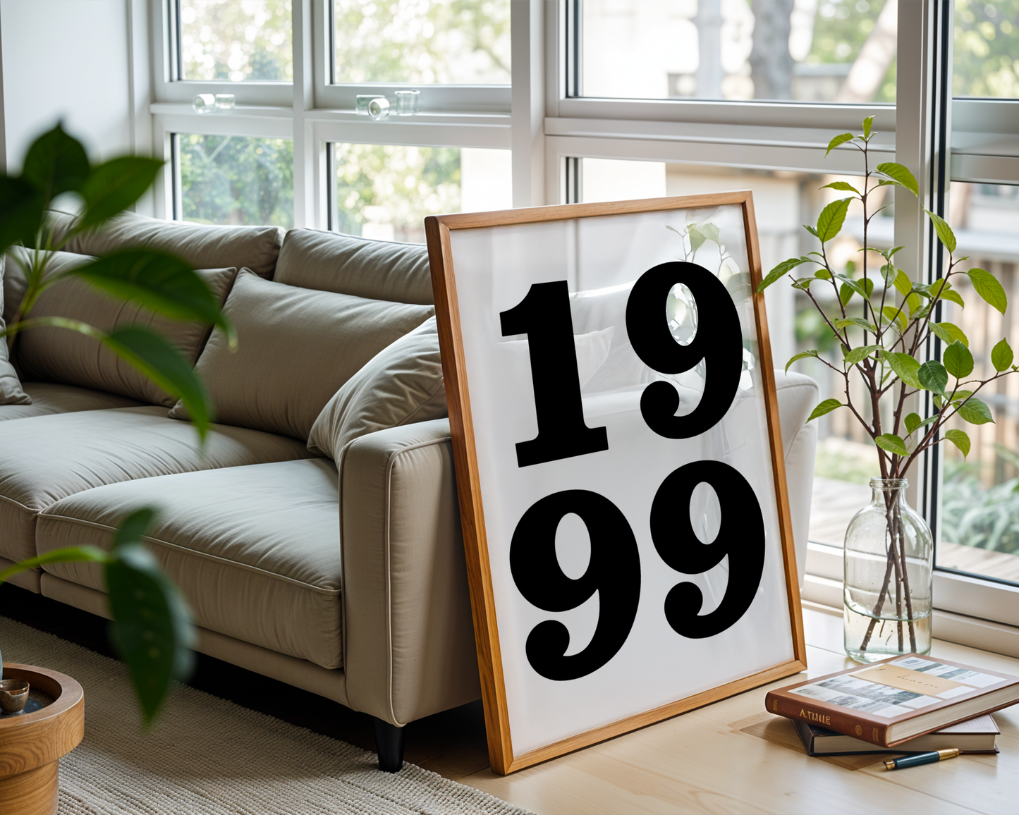 “1999” - Black & White Poster