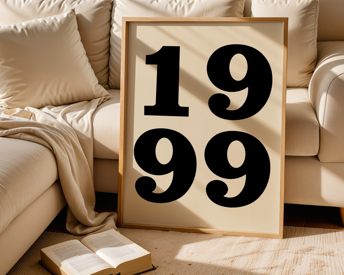 “1999” - Black & White Poster