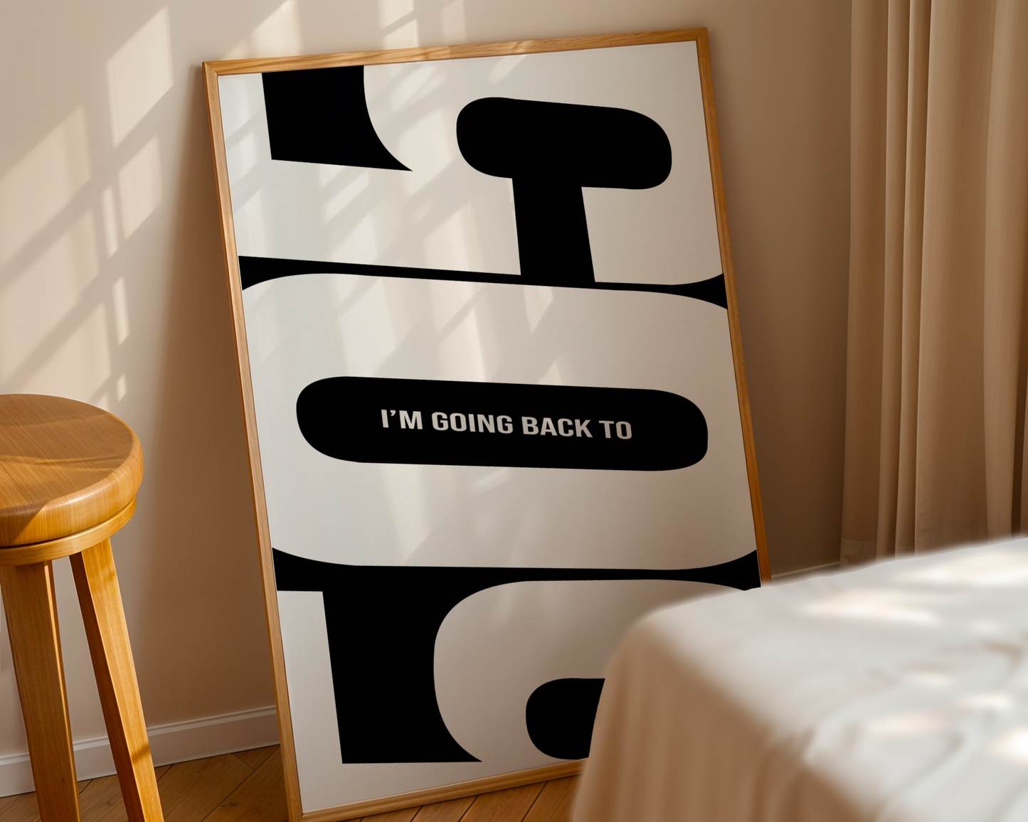 I’m Going Back To 505 - Black & White Poster