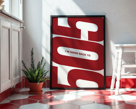 I’m Going Back To 505 - Red & White Poster