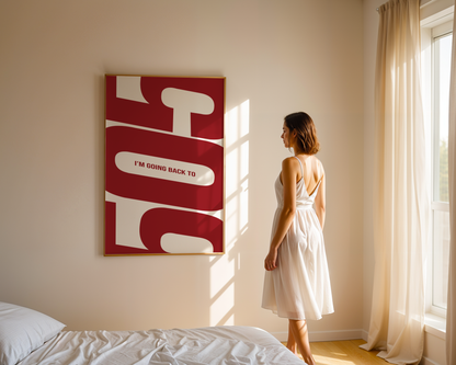 I’m Going Back To 505 - Red & White Poster
