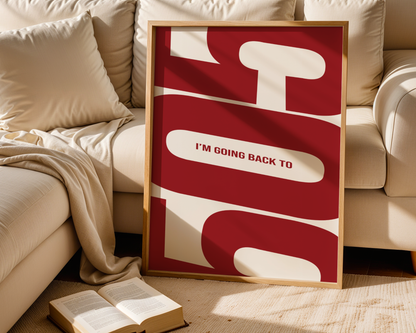 I’m Going Back To 505 - Red & White Poster