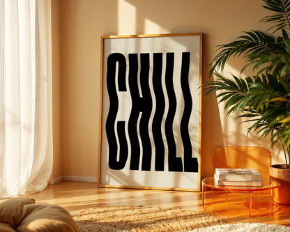 Chill Typography - Black Poster