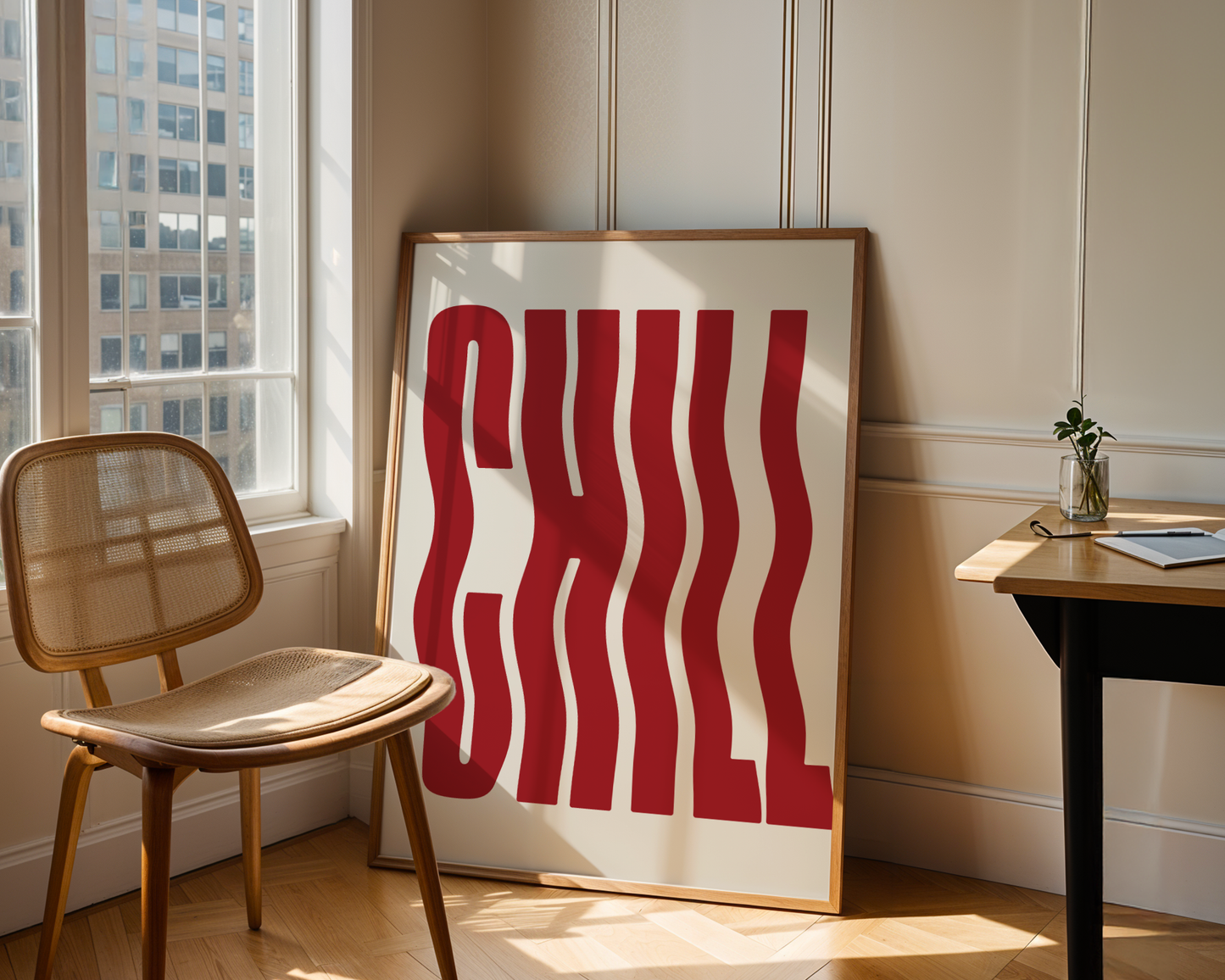 Chill Typography - Red Poster
