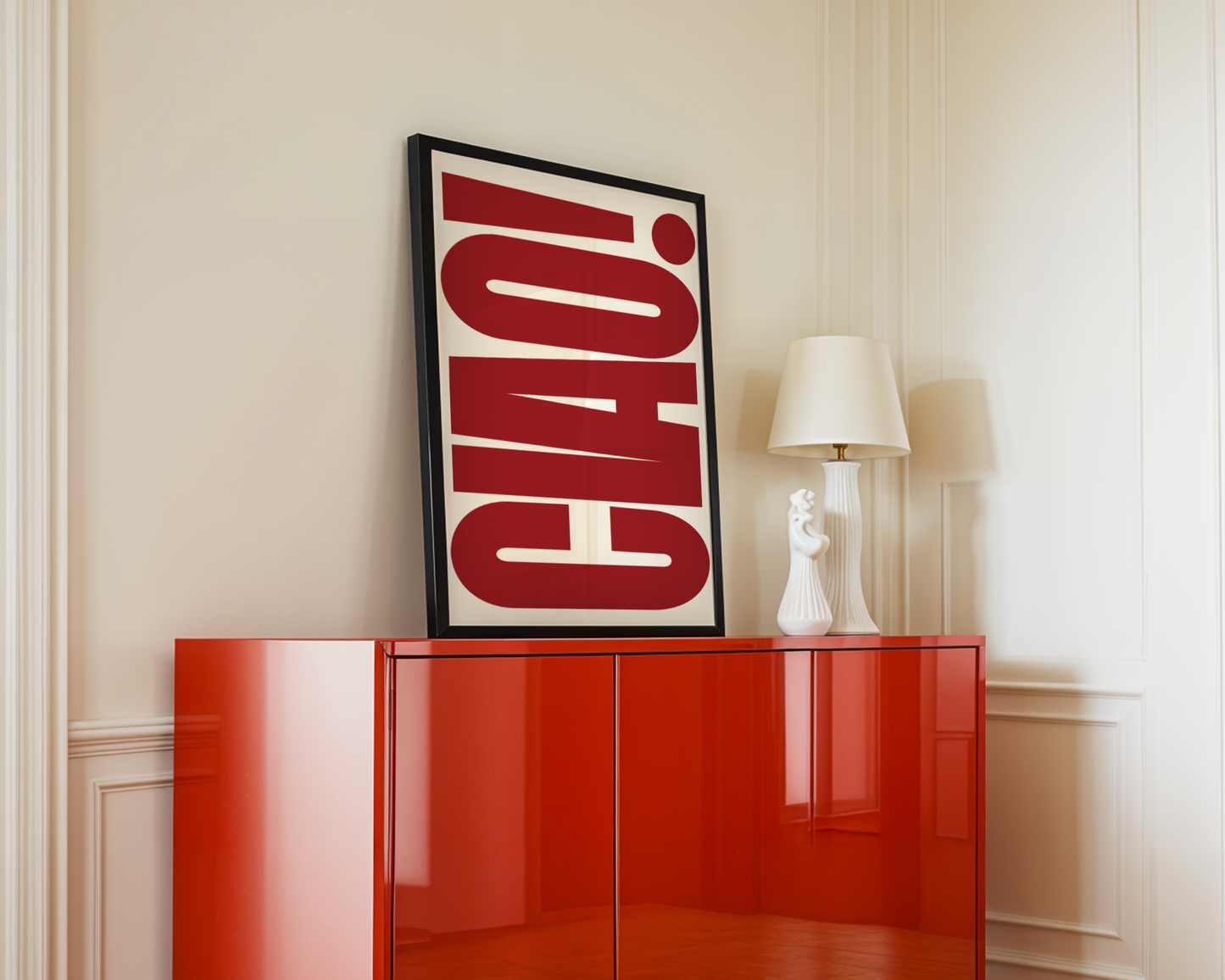Ciao Typography - Red Poster