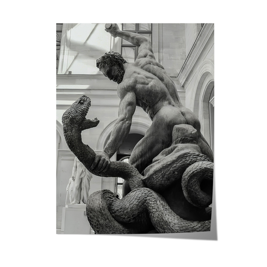 Hercules Sculpture Poster