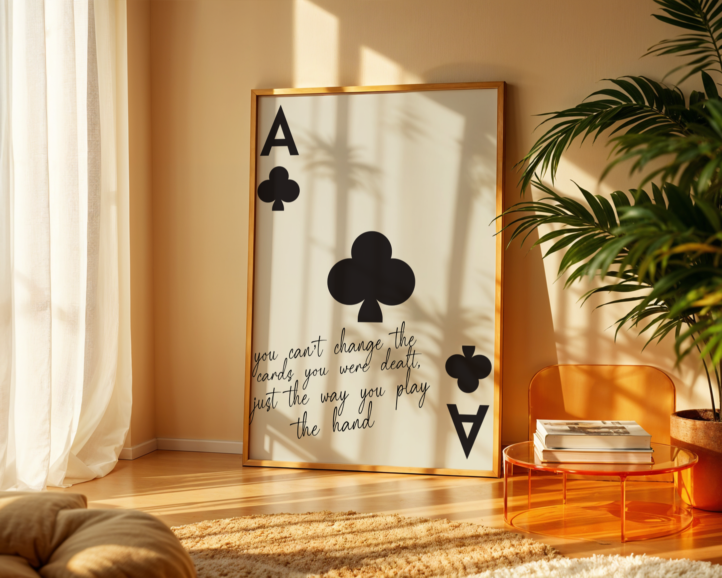 "You Can’t Change the Cards" - Black Poster