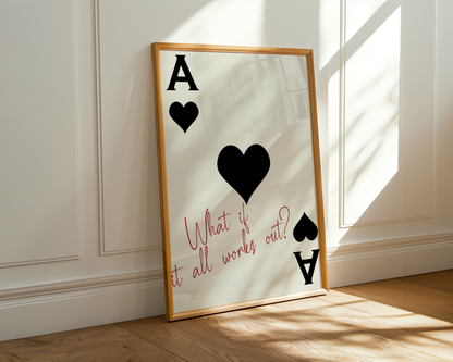 "What If It All Works Out?" - Black Poster
