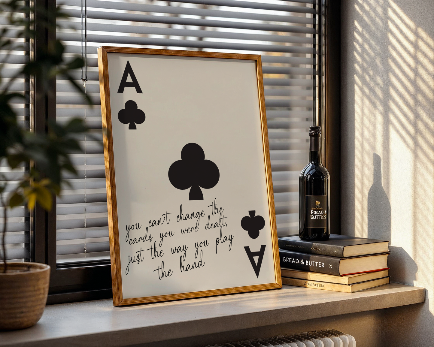 "You Can’t Change the Cards" - Black Poster