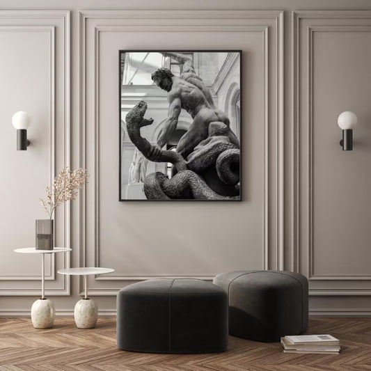 Hercules Sculpture Poster