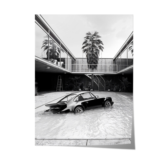 Submerged Porsche Poster
