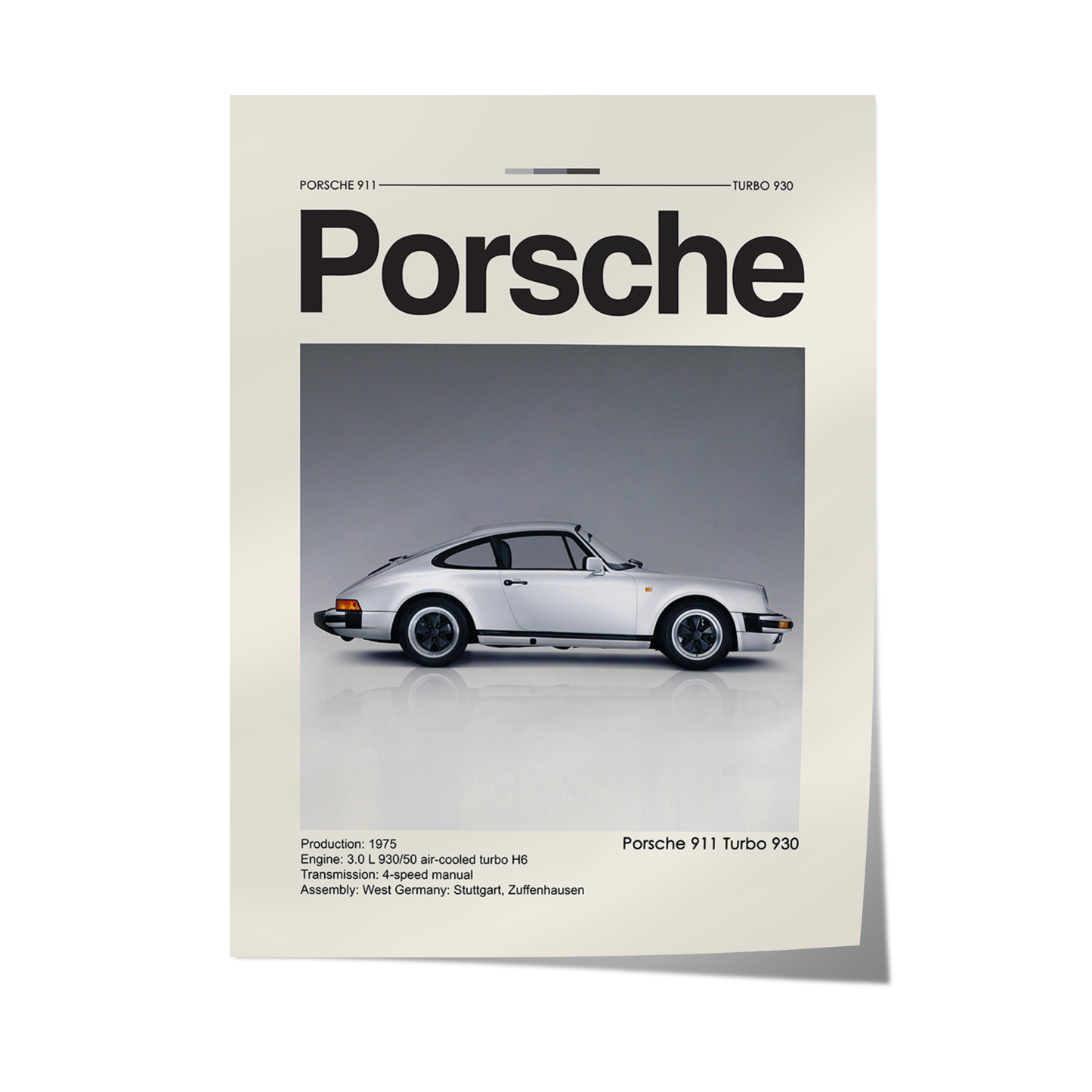 Classic Porsche 911 Turbo 930 Poster
