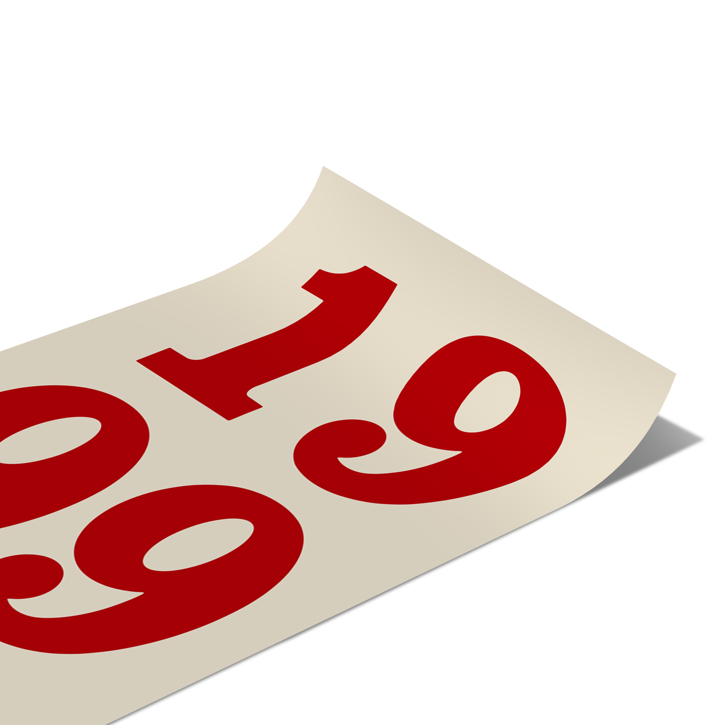 “1999” - Red & White Poster