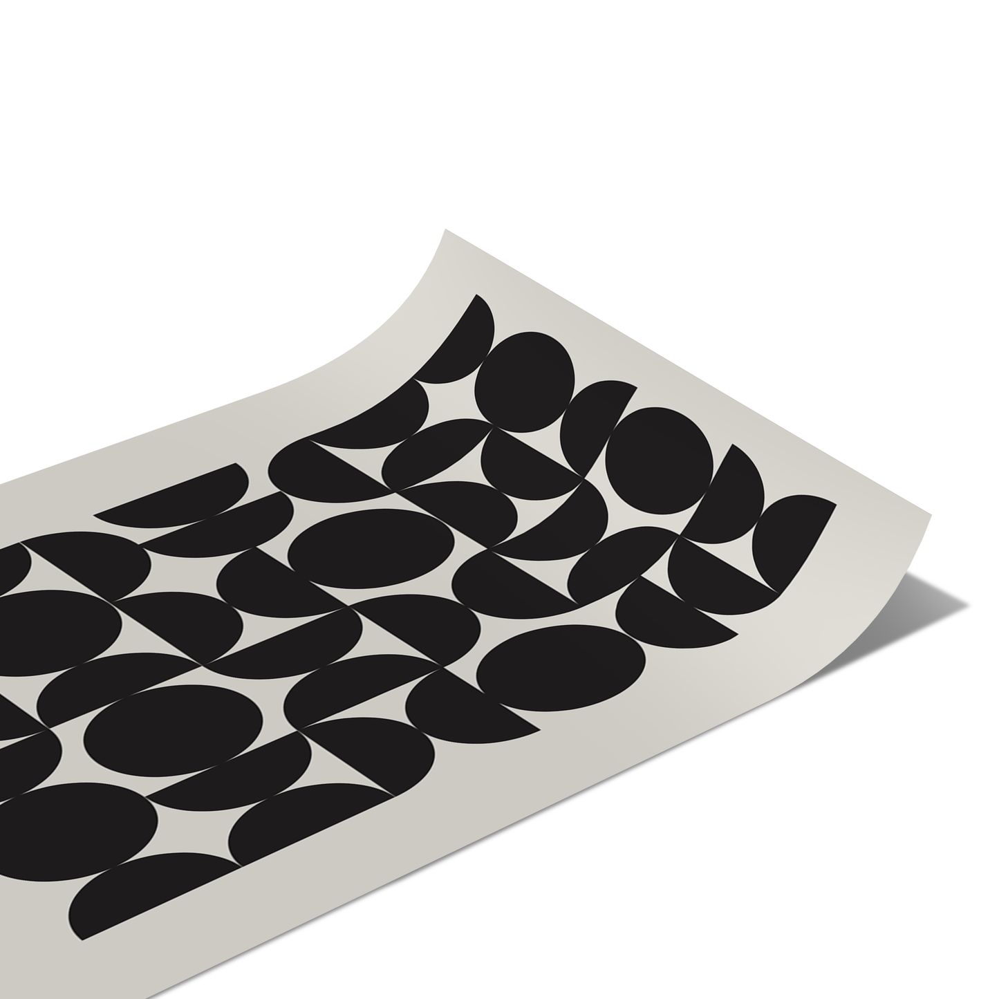 Bauhaus Black Geometry Poster