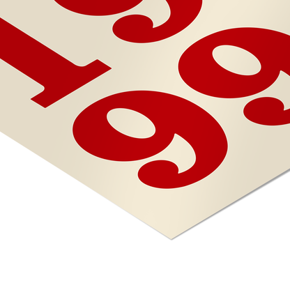 “1999” - Red & White Poster