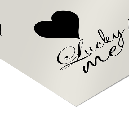 Lucky Me Black Playing Card Poster