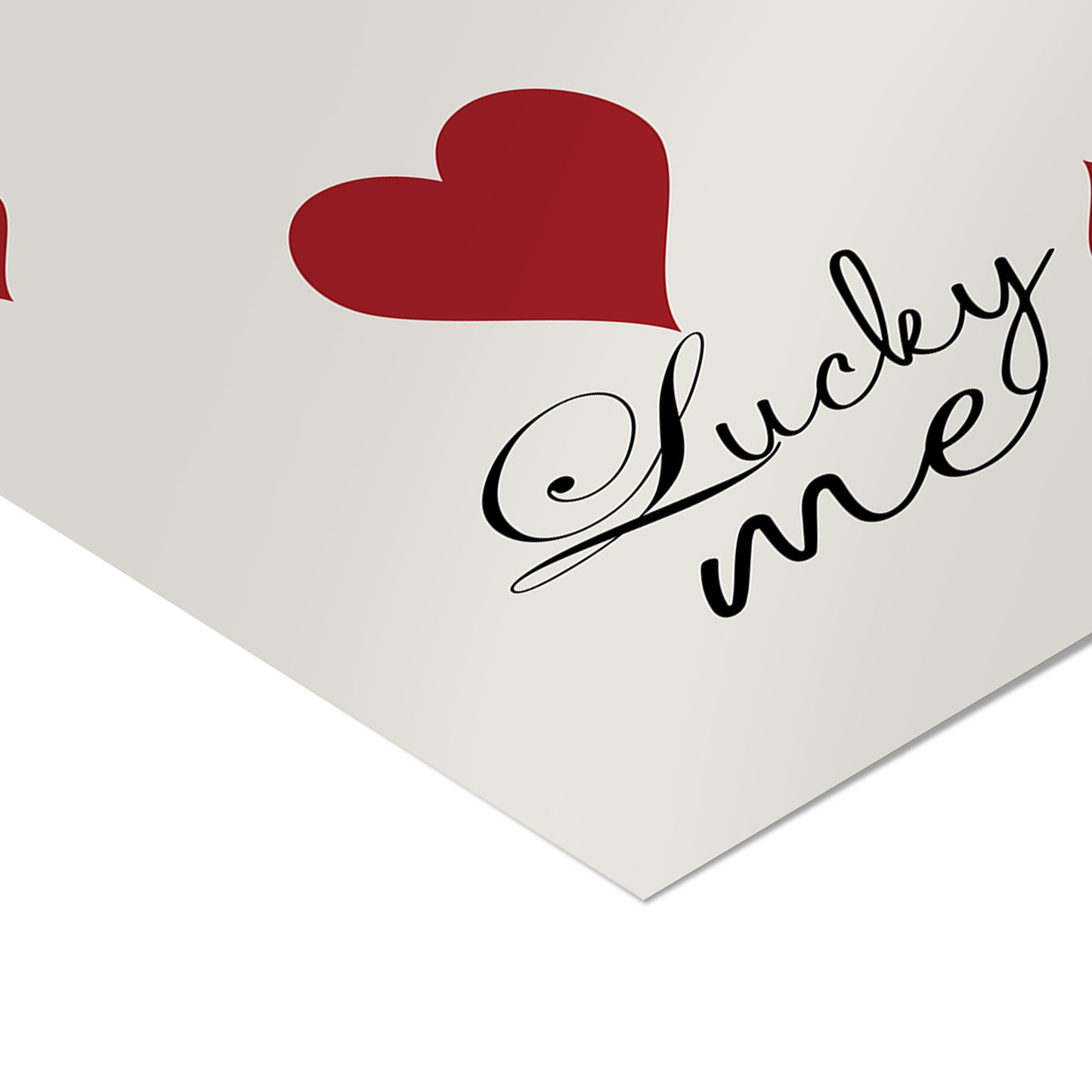 Lucky Me Red Playing Card Poster