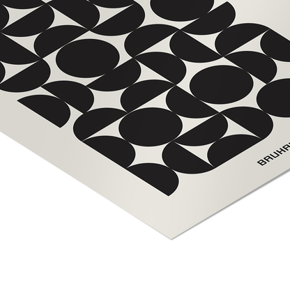 Bauhaus Black Geometry Poster