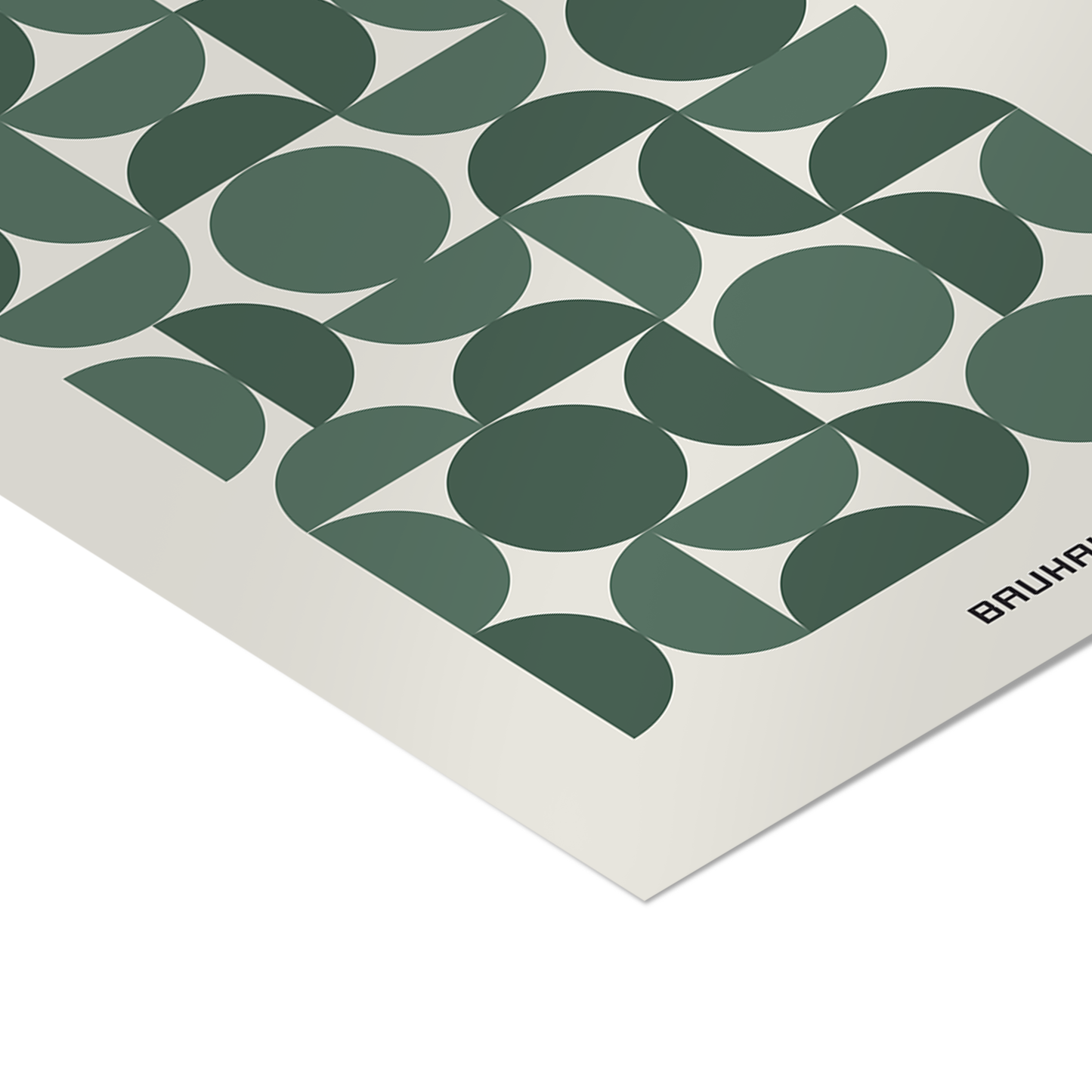 Bauhaus Green Geometry Poster
