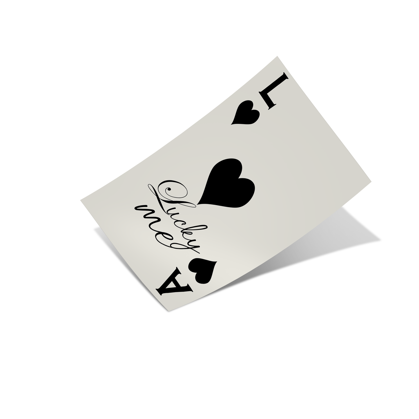 Lucky Me Black Playing Card Poster