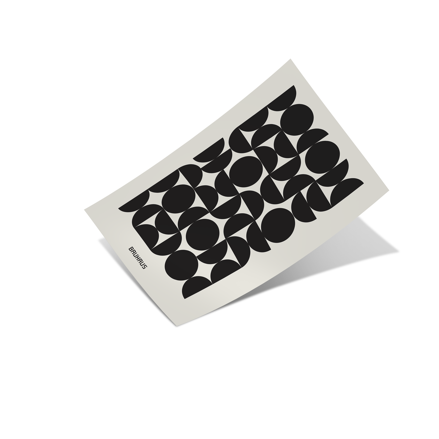 Bauhaus Black Geometry Poster