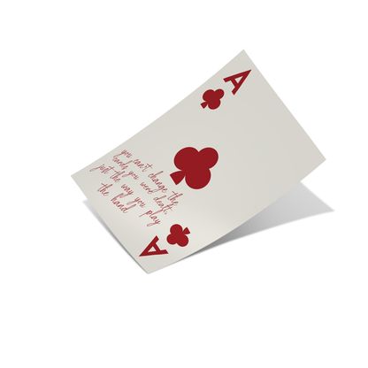 "You Can’t Change the Cards" - Red Poster