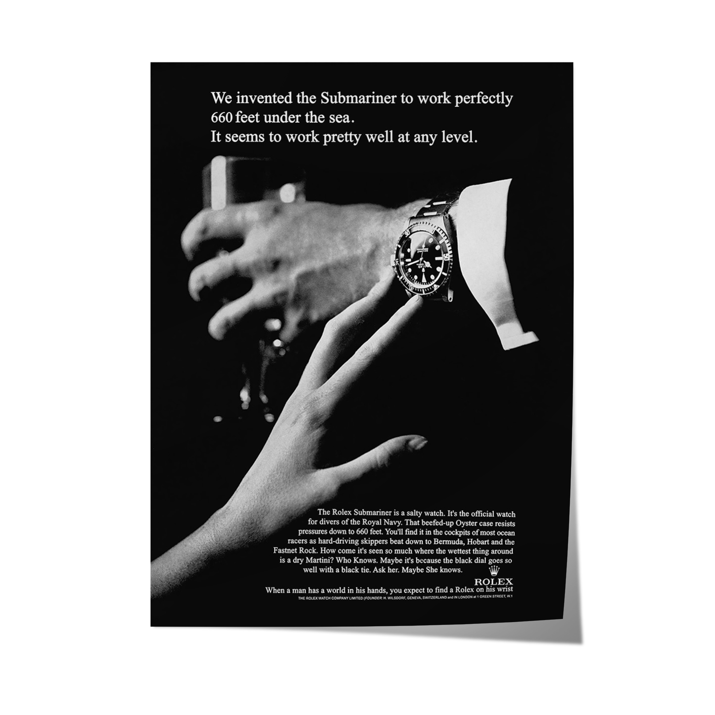 Vintage Submariner Ad Poster