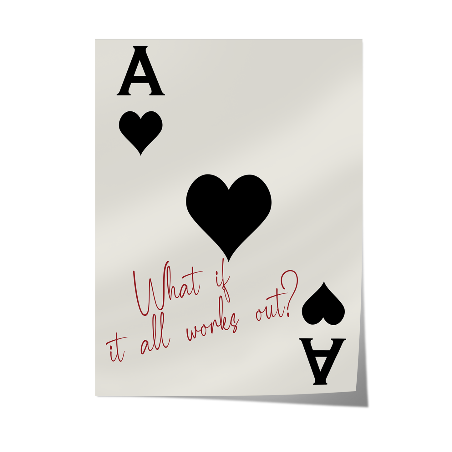 "What If It All Works Out?" - Black Poster