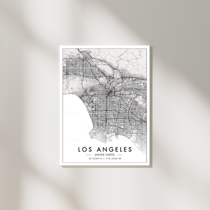 Los Angeles City Map Poster