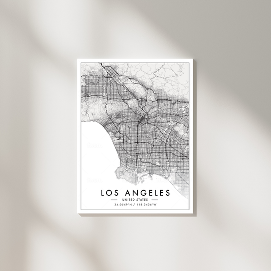 Los Angeles City Map Poster