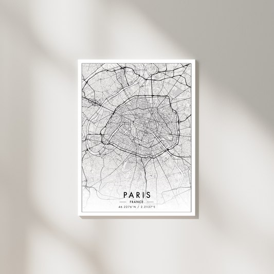 Paris City Map Poster