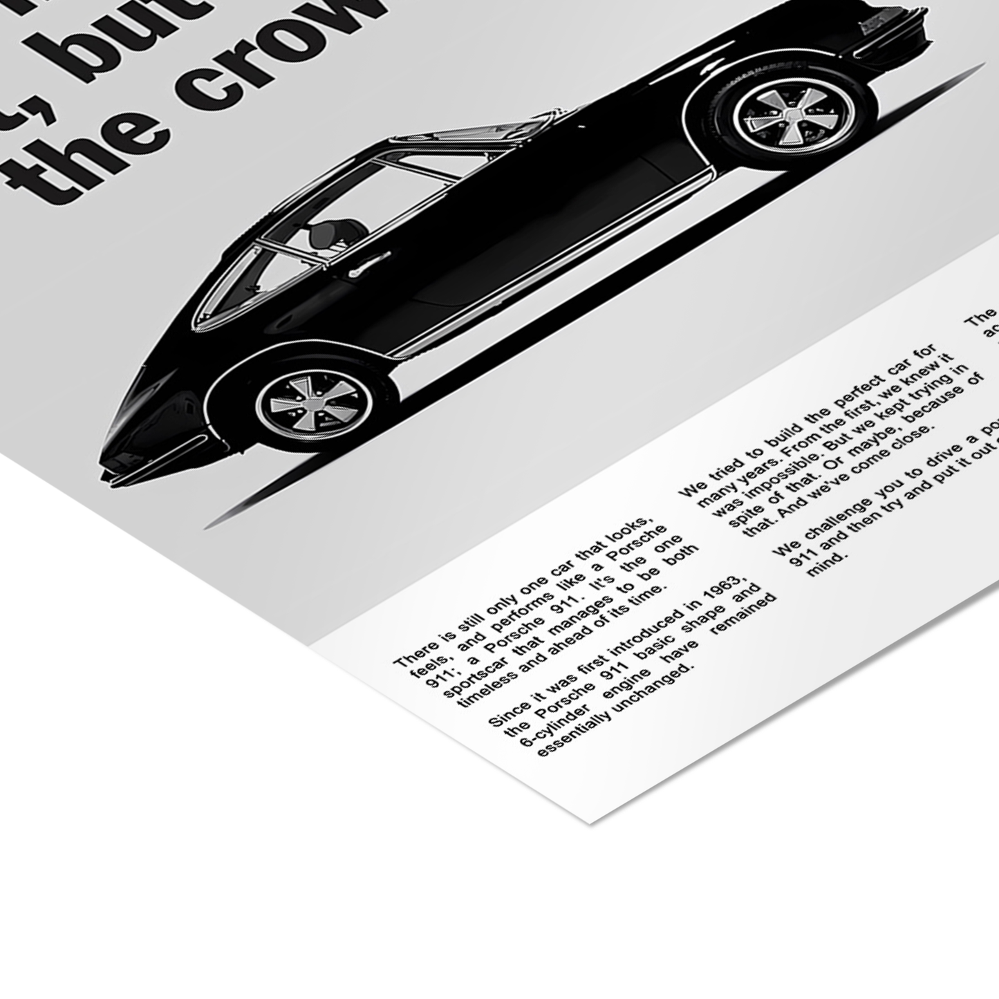 Porsche 911 Vintage Ad Poster