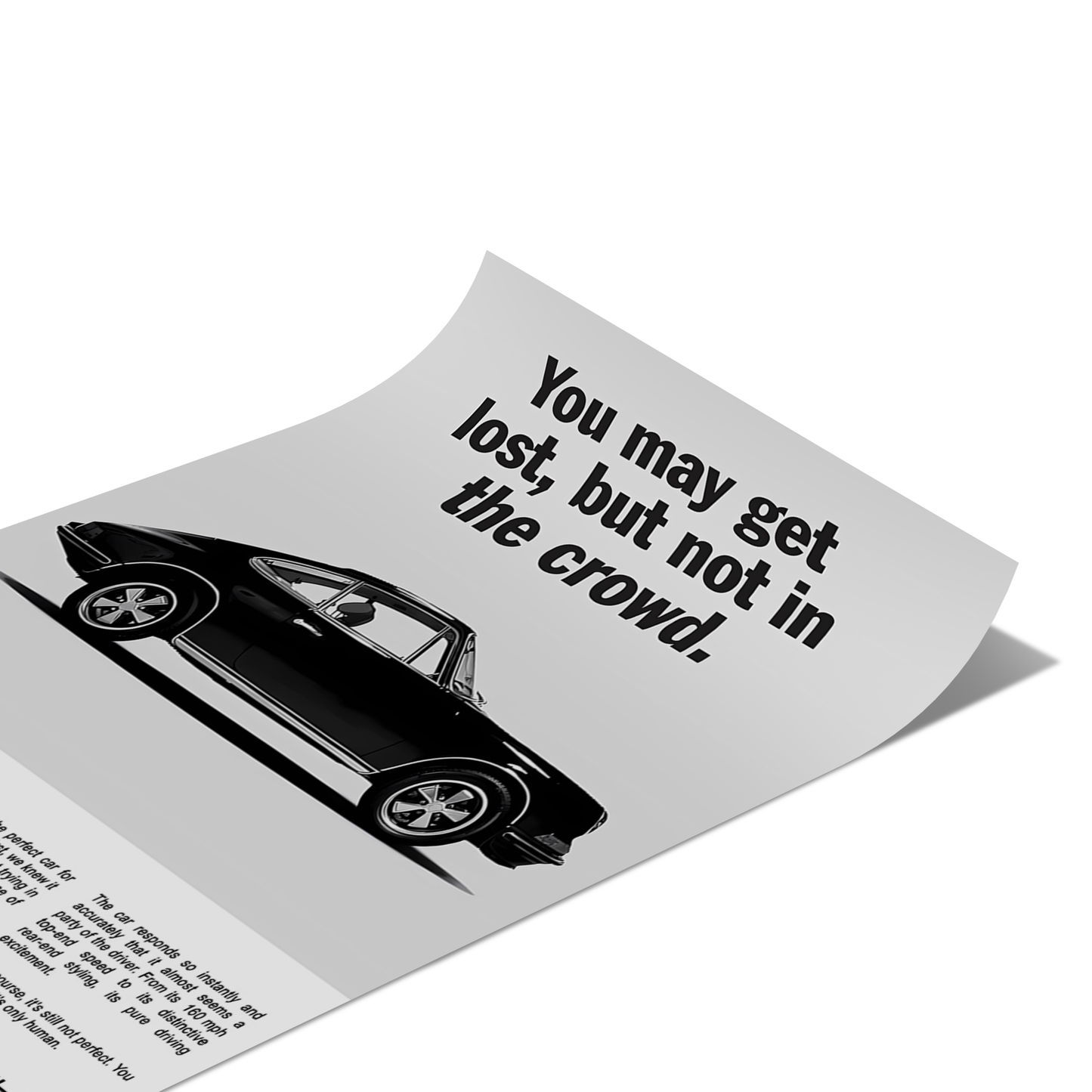 Porsche 911 Vintage Ad Poster