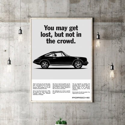 Porsche 911 Vintage Ad Poster