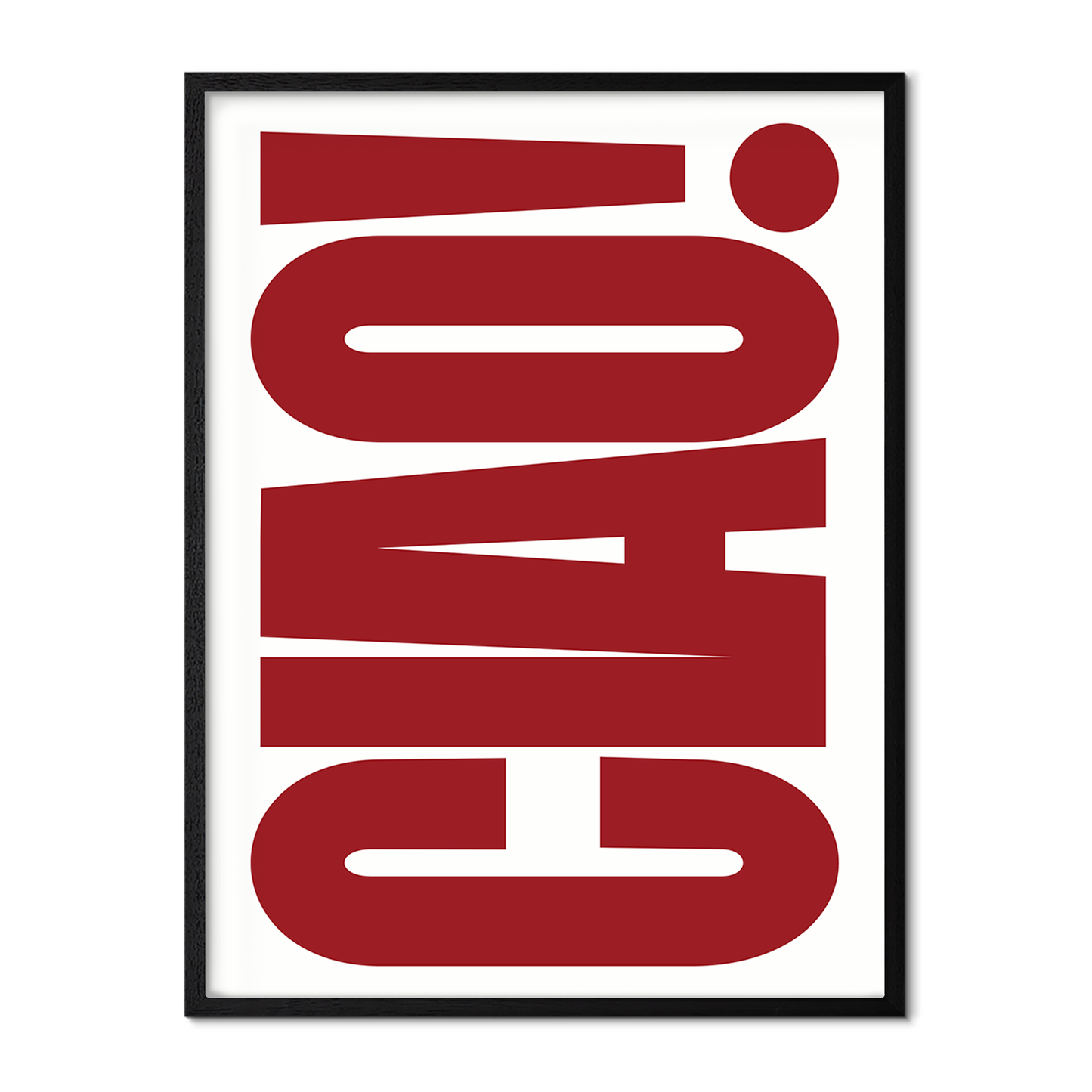 Ciao Typography - Red Poster