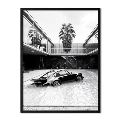 Submerged Porsche Poster