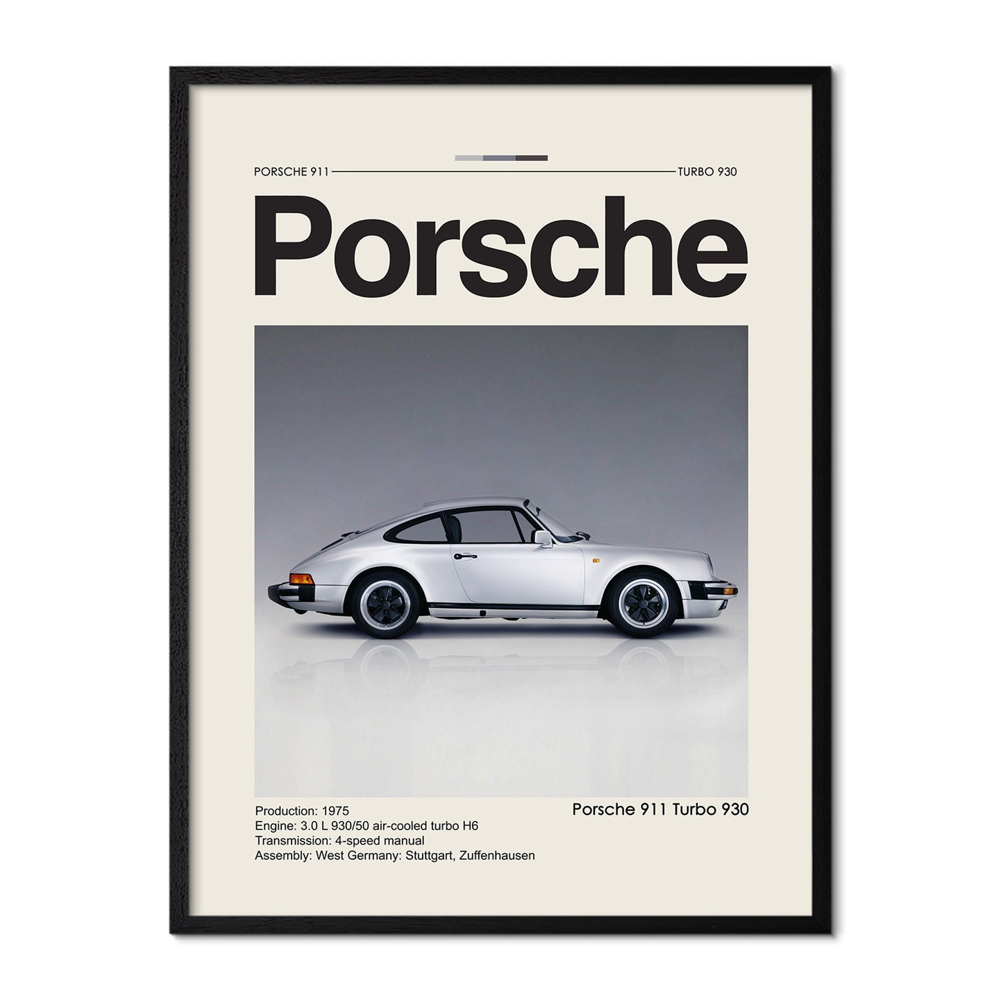 Classic Porsche 911 Turbo 930 Poster