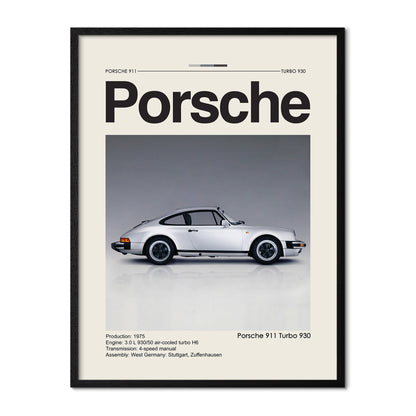 Classic Porsche 911 Turbo 930 Poster
