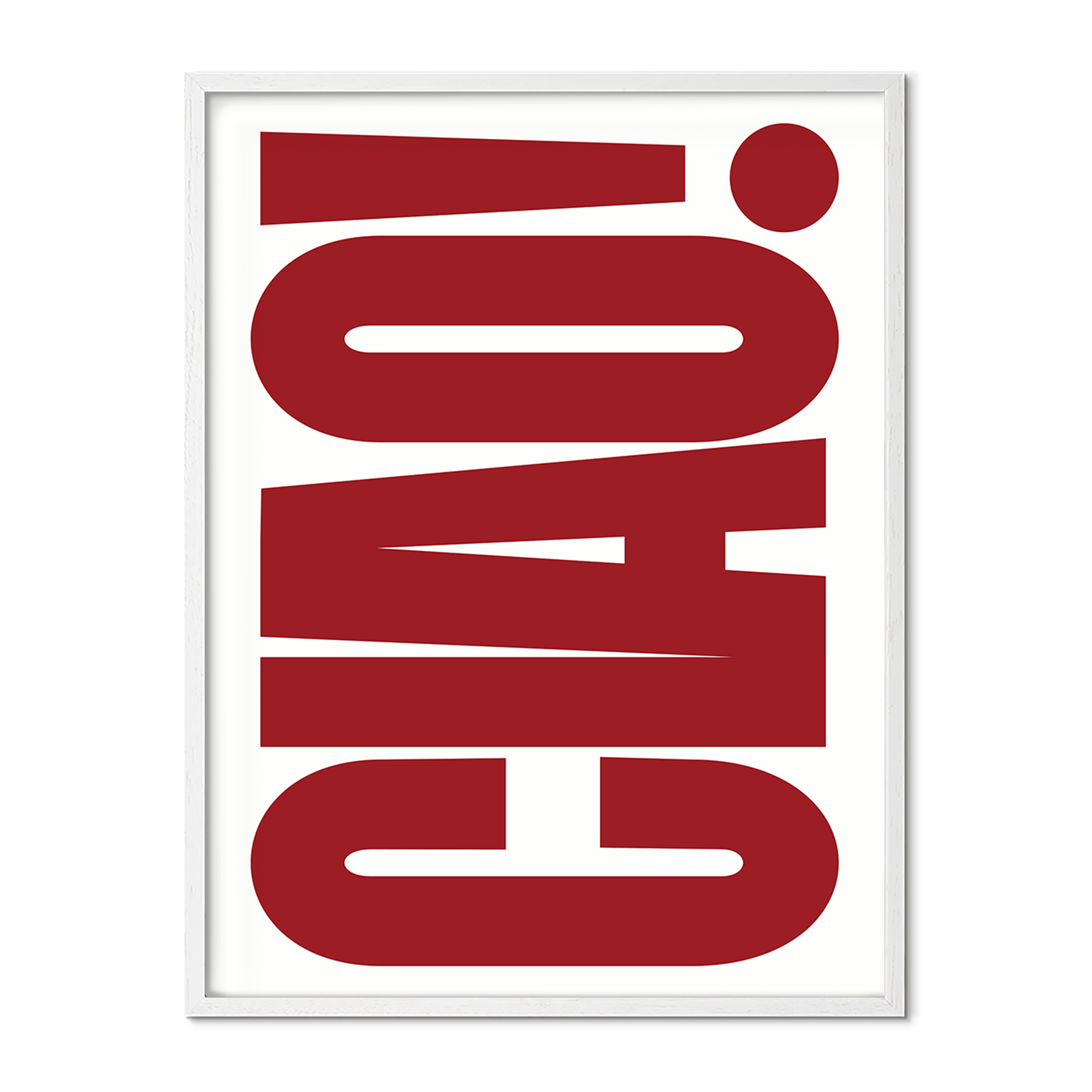 Ciao Typography - Red Poster