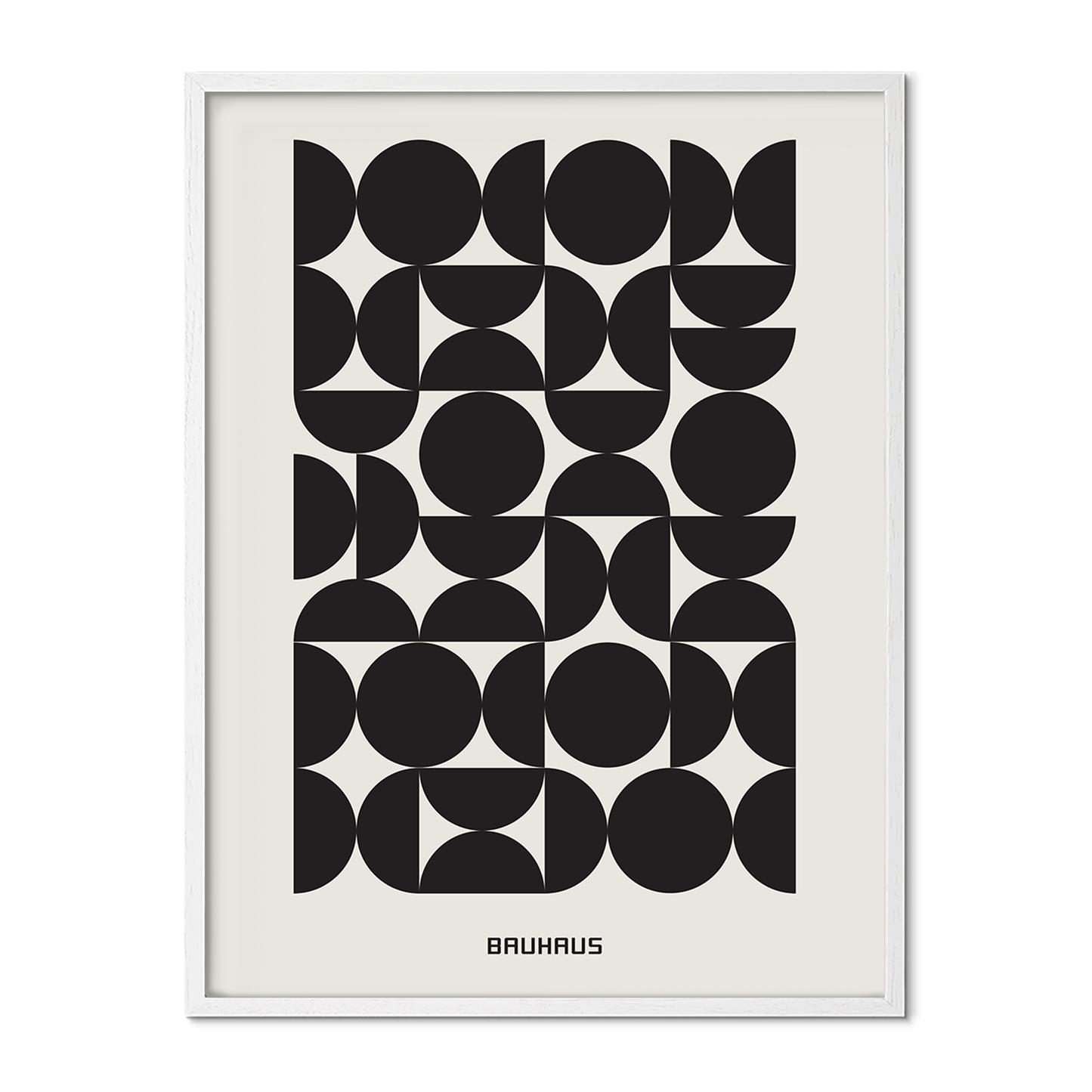 Bauhaus Black Geometry Poster
