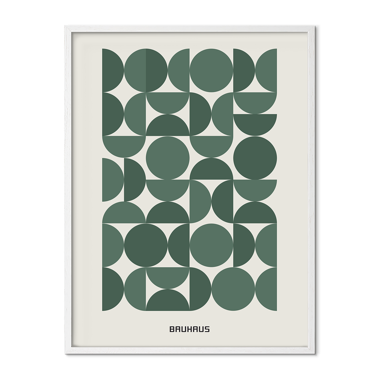 Bauhaus Green Geometry Poster