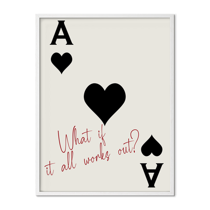 "What If It All Works Out?" - Black Poster